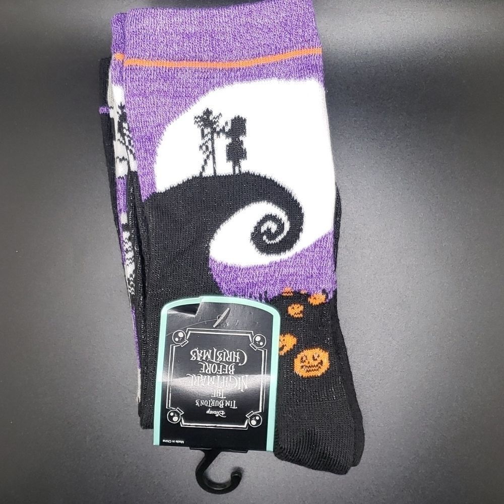 the nightmare before Christmas crew socks Jack and Sally